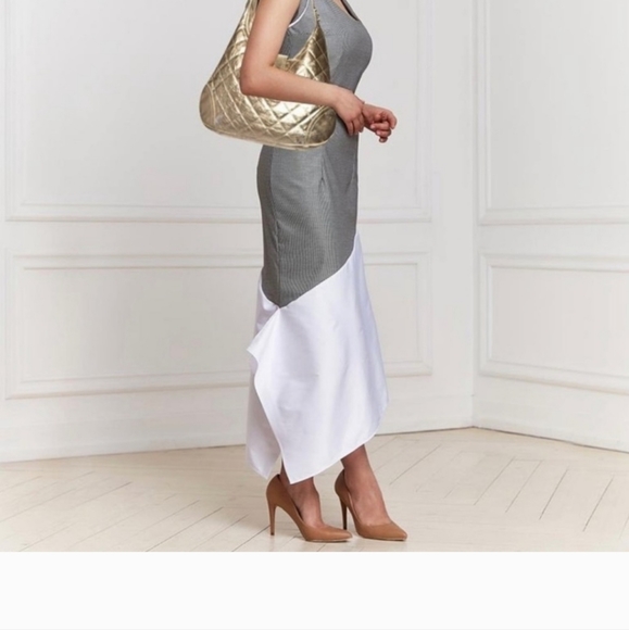 Designer BURBERRY Brooke Metallic Calfskin Quilted Hoxton Hobo - Picture 3 of 12